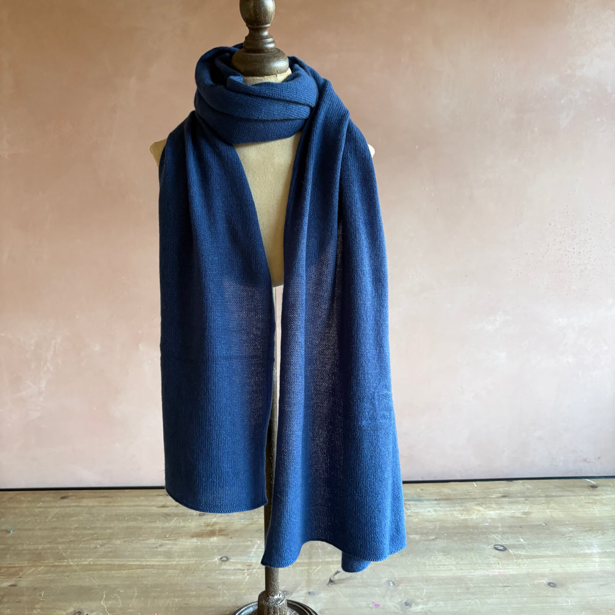 100% Cashmere Scarf - Navy