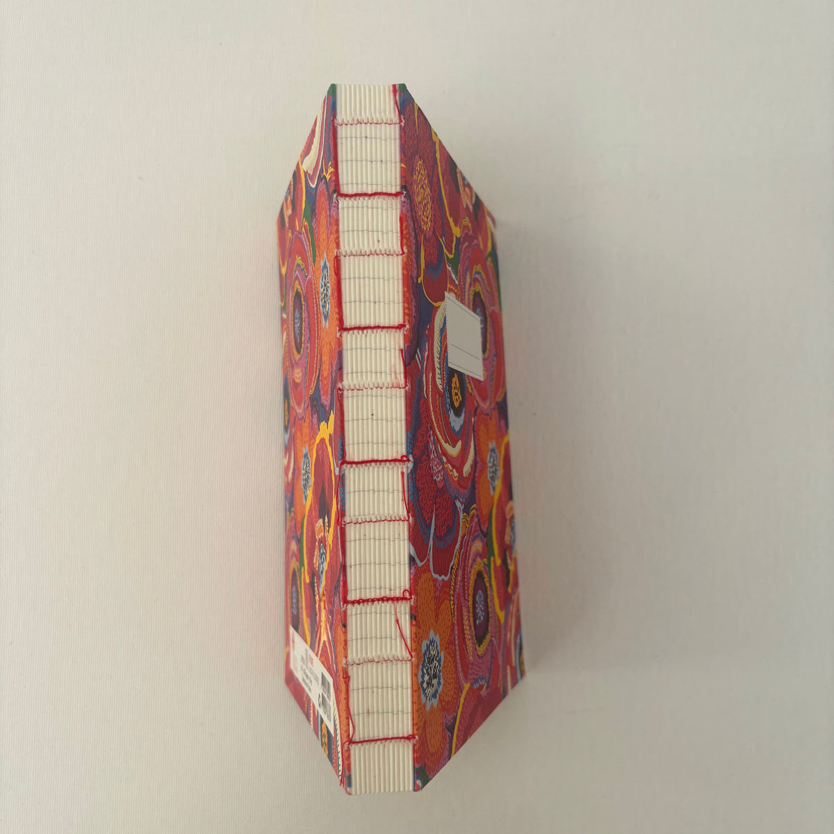 French A5 Floral Lined Notebook with Exposed Stitching & Sewn Spine