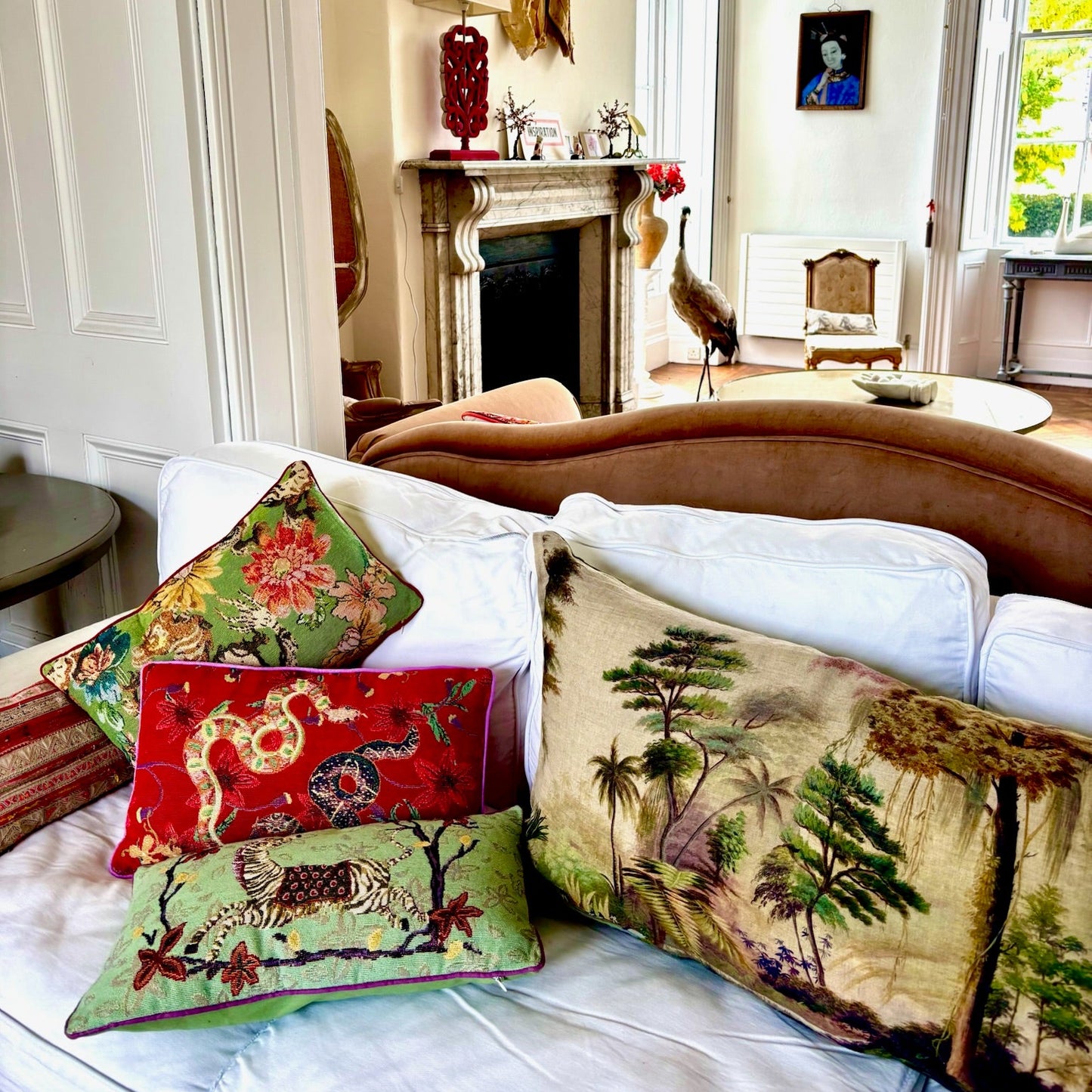 Tapestry Style Cushion - Dragon