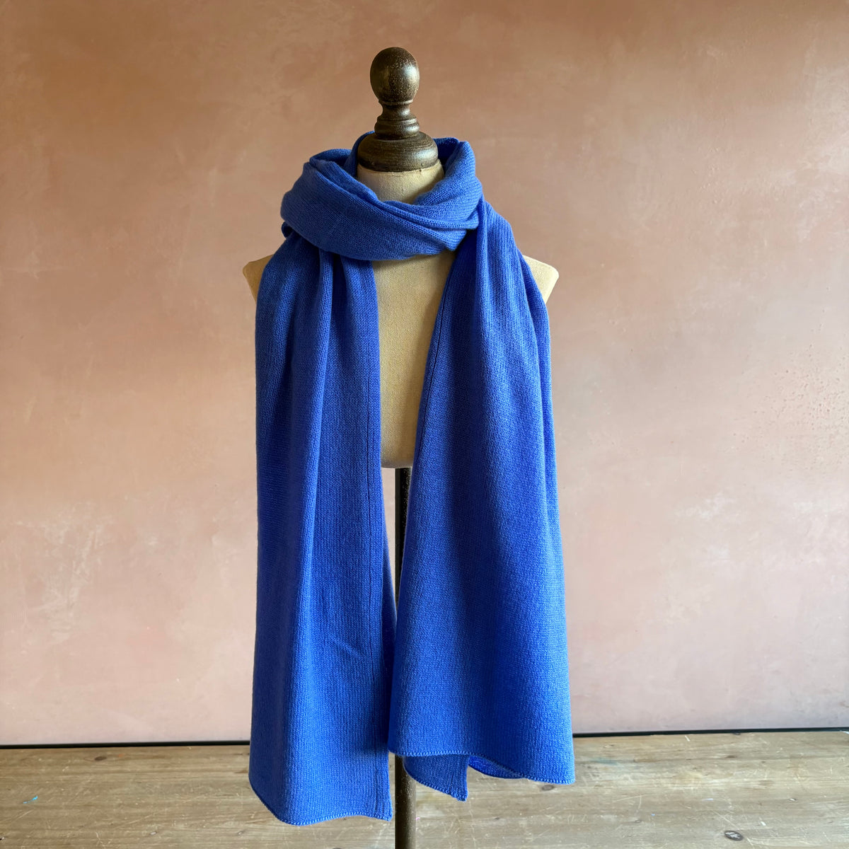 100% Cashmere Tippet Scarf - Cobalt