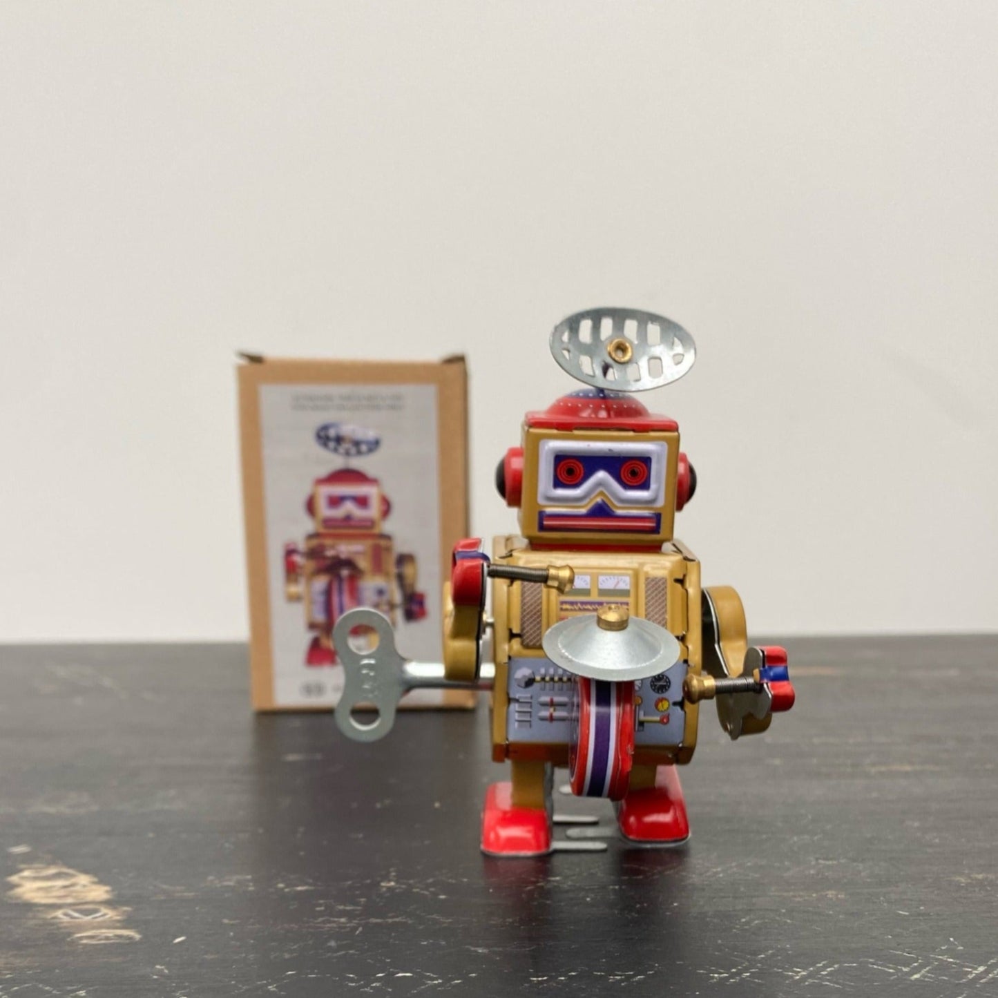 Robot Drum Tin Toy