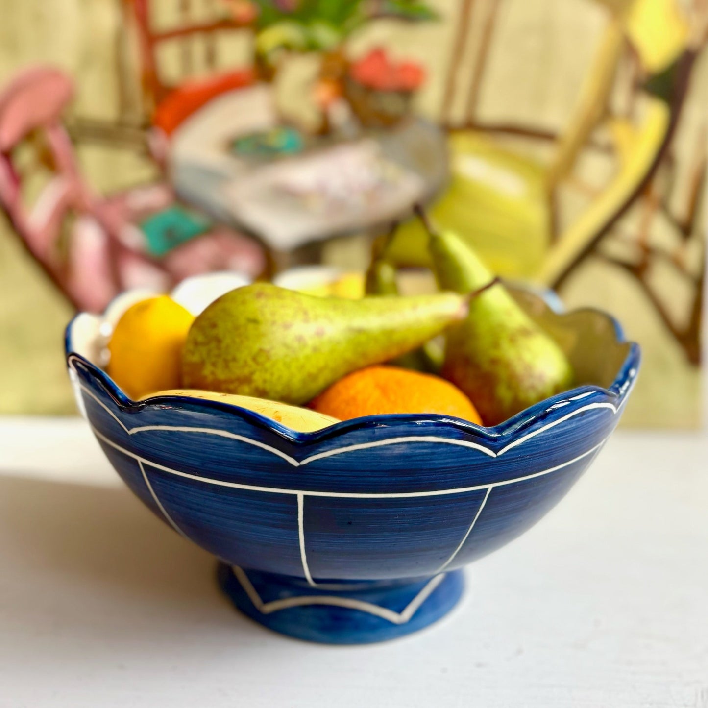 Scalloped Pottery Bowl