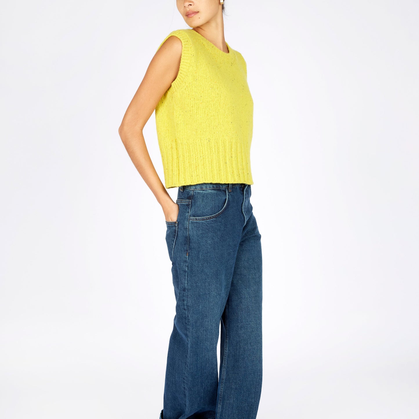 Buttercup yellow Knitted Vest