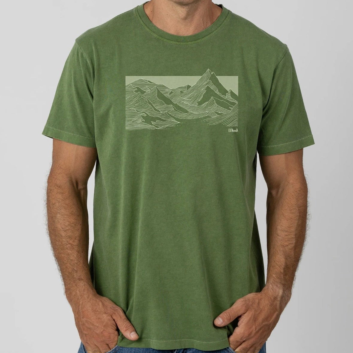 Organic Cotton T Shirt, ‘Mountain’