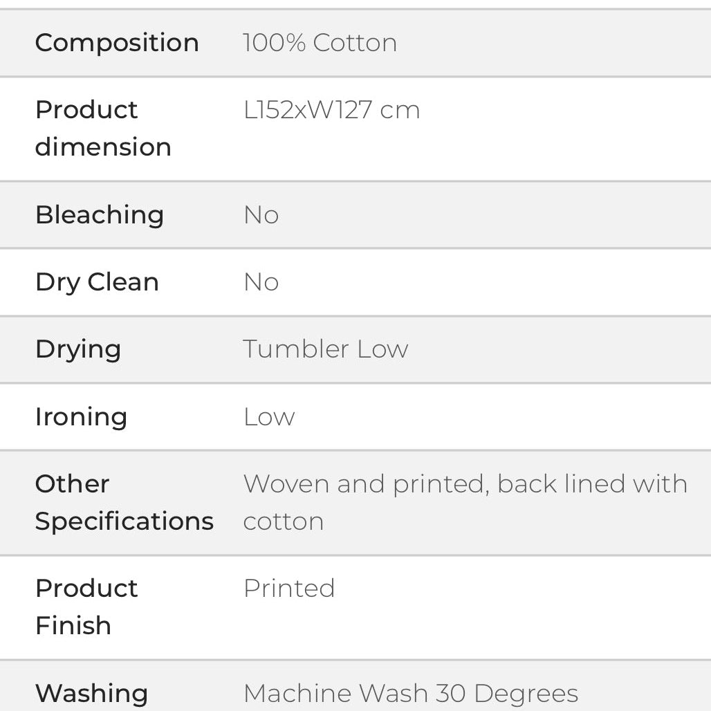 100% Cotton Tiger Throw