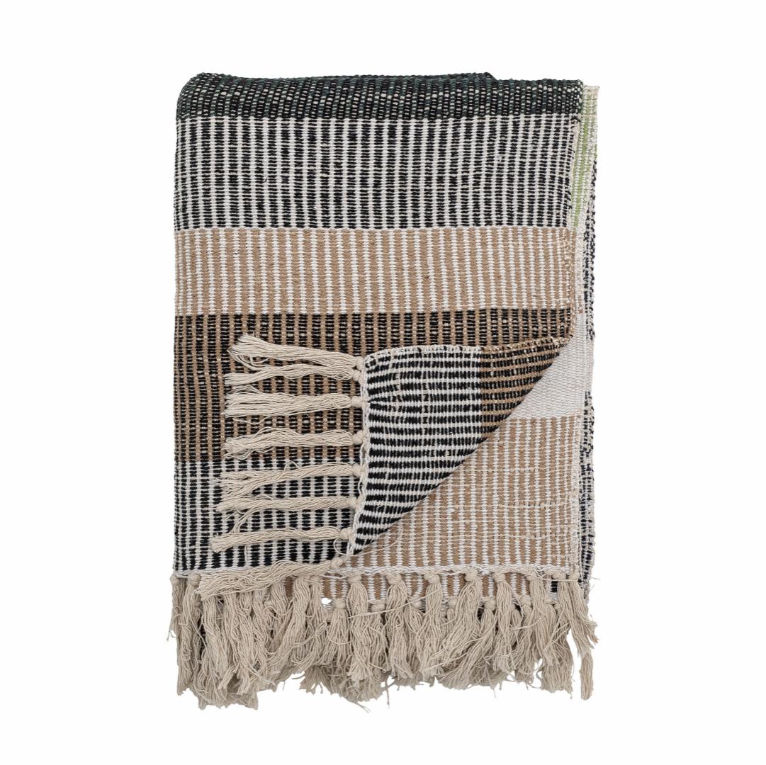 Block Stripe Throw, Recycled Cotton