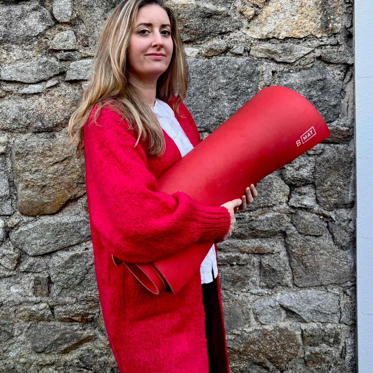 Cosy Knit Cardigan Red