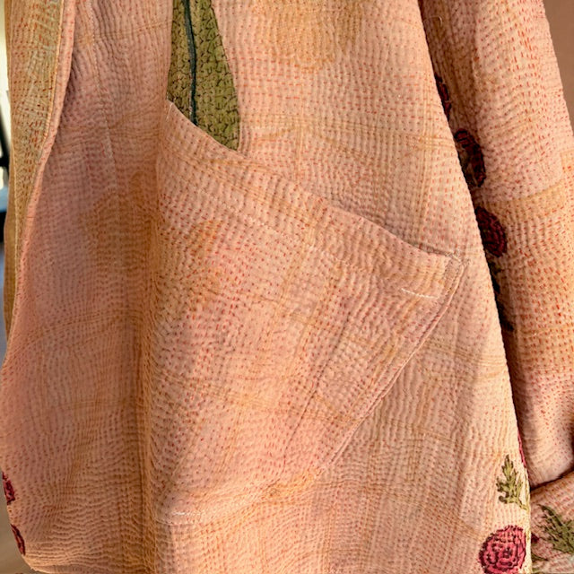 Kantha Stitch Jacket Floral