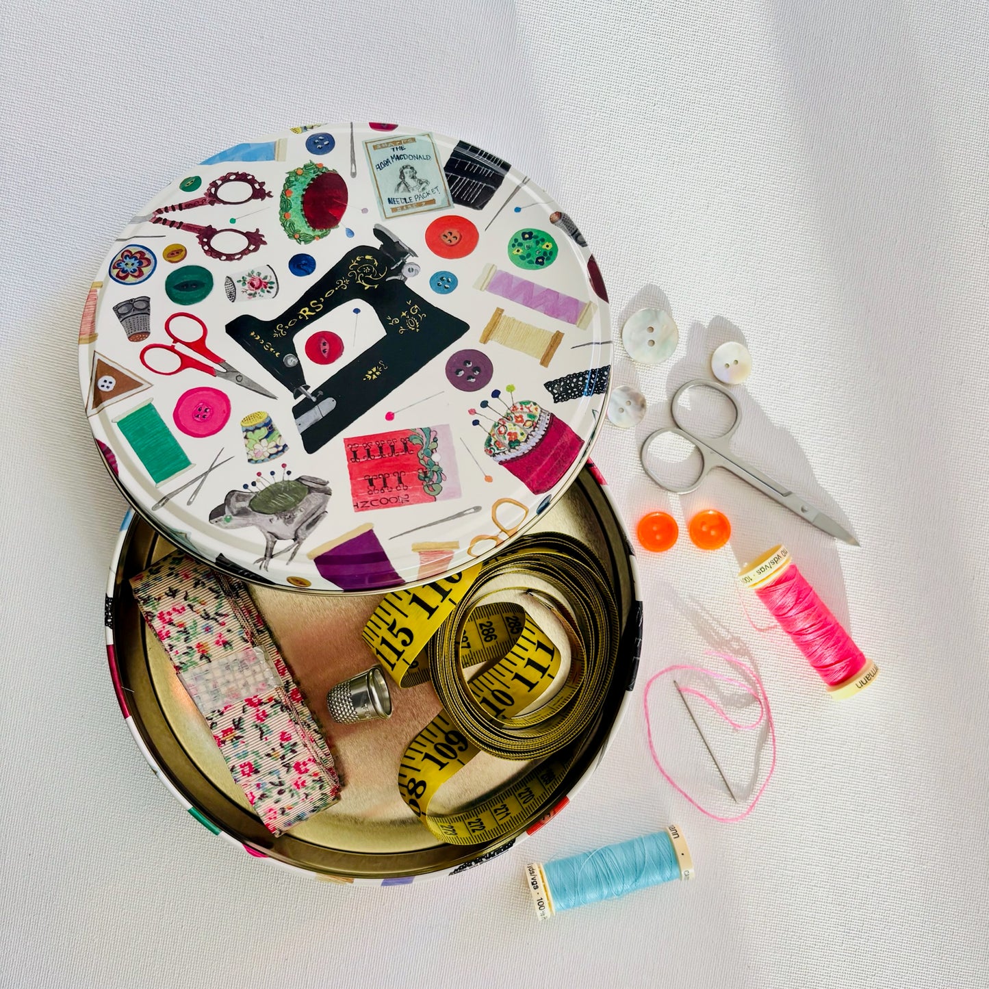 Metal Sewing Tin