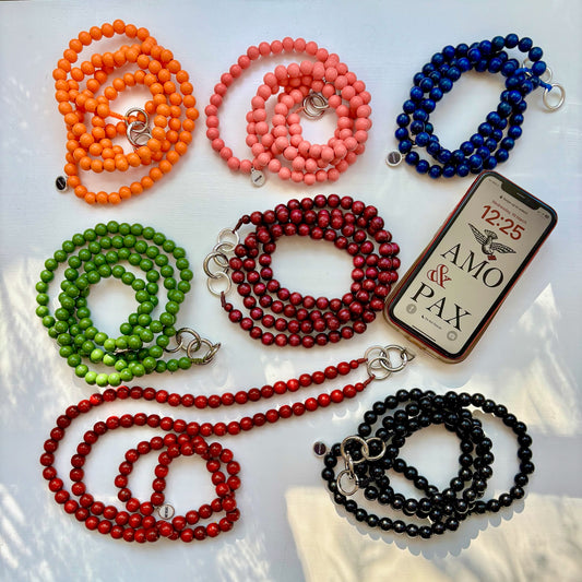 Wooden Bead Phone Chain