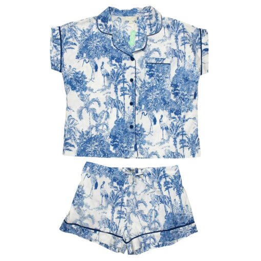 Blue & White Safari Toile de Jouy Set S/M