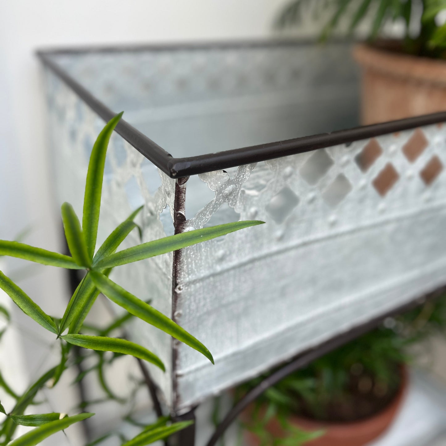 Zinc Planter Trolley
