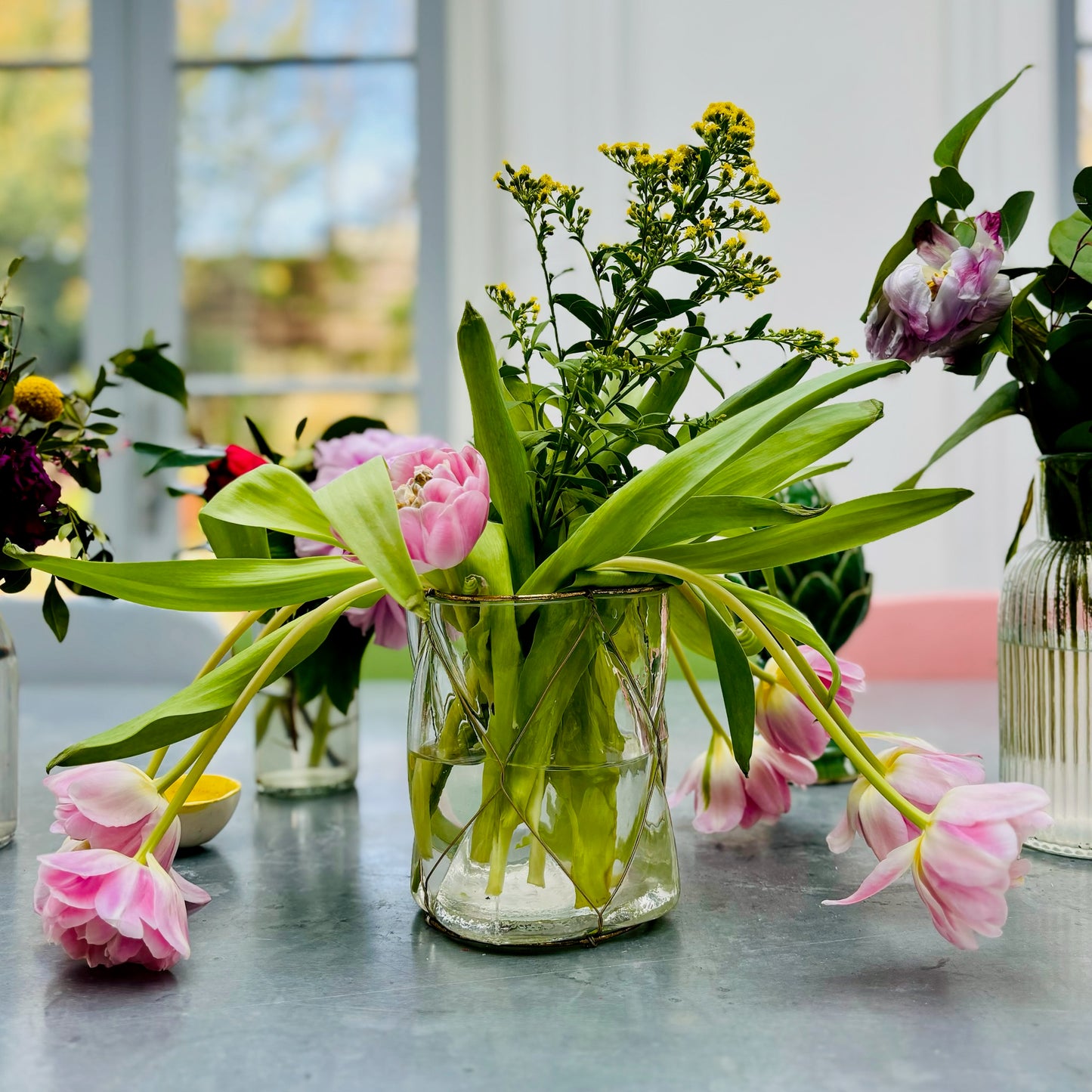 Glass Vase with Wire