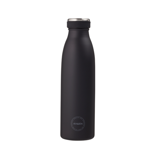 Aya & Ida Drinking Bottle 500ml - Matte Black