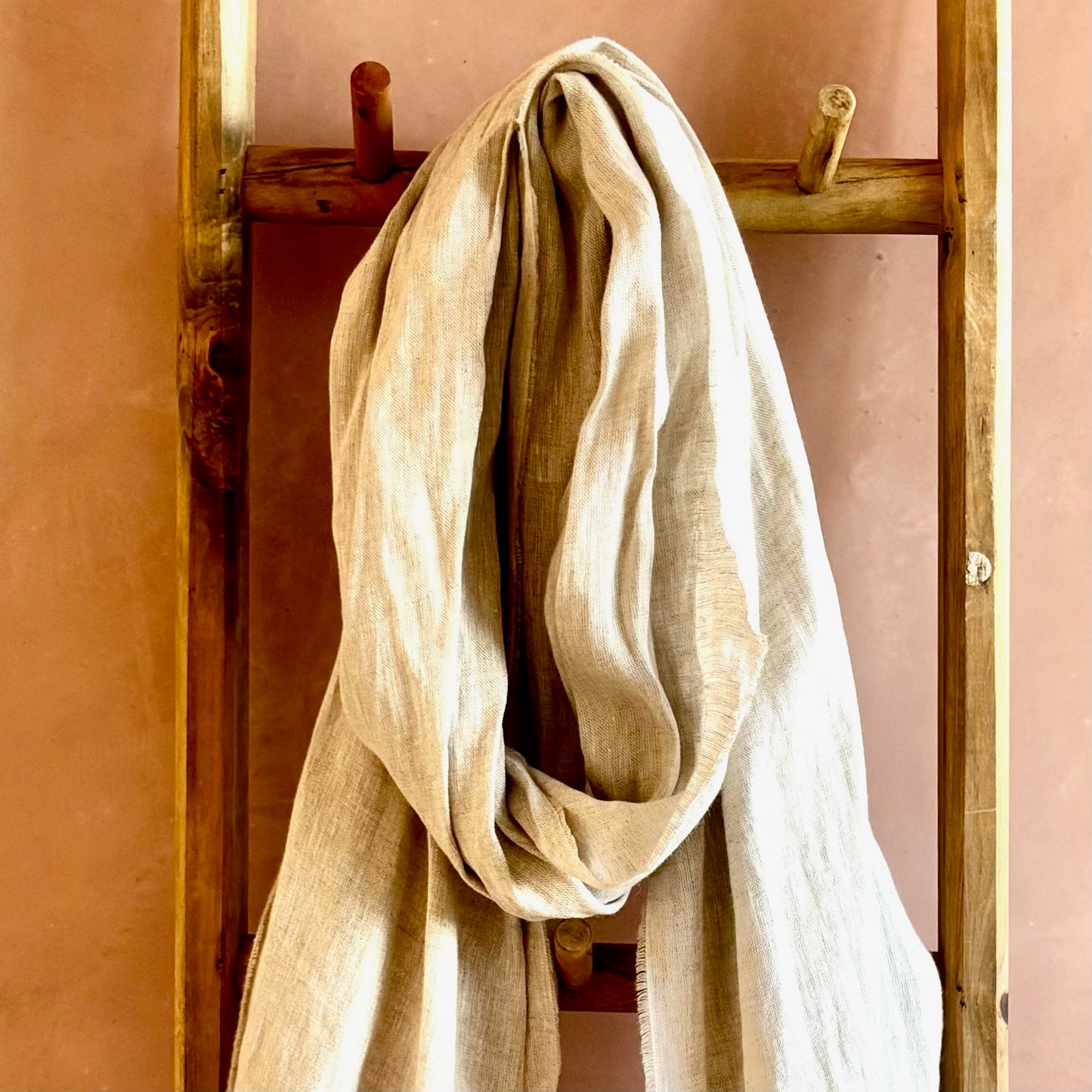 Irish Linen Scarf - Natural