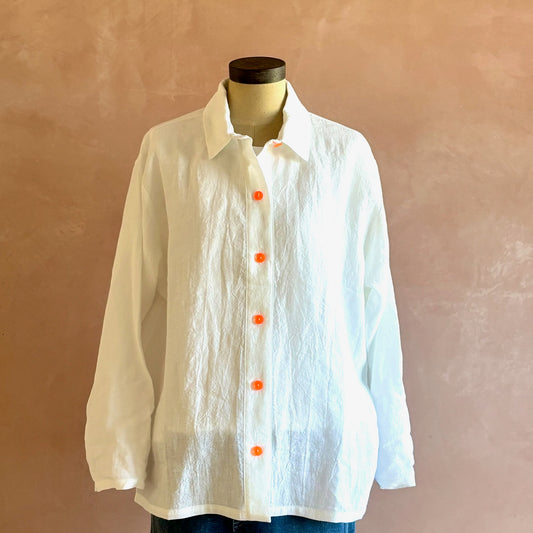 Women’s Irish Linen Shirt White