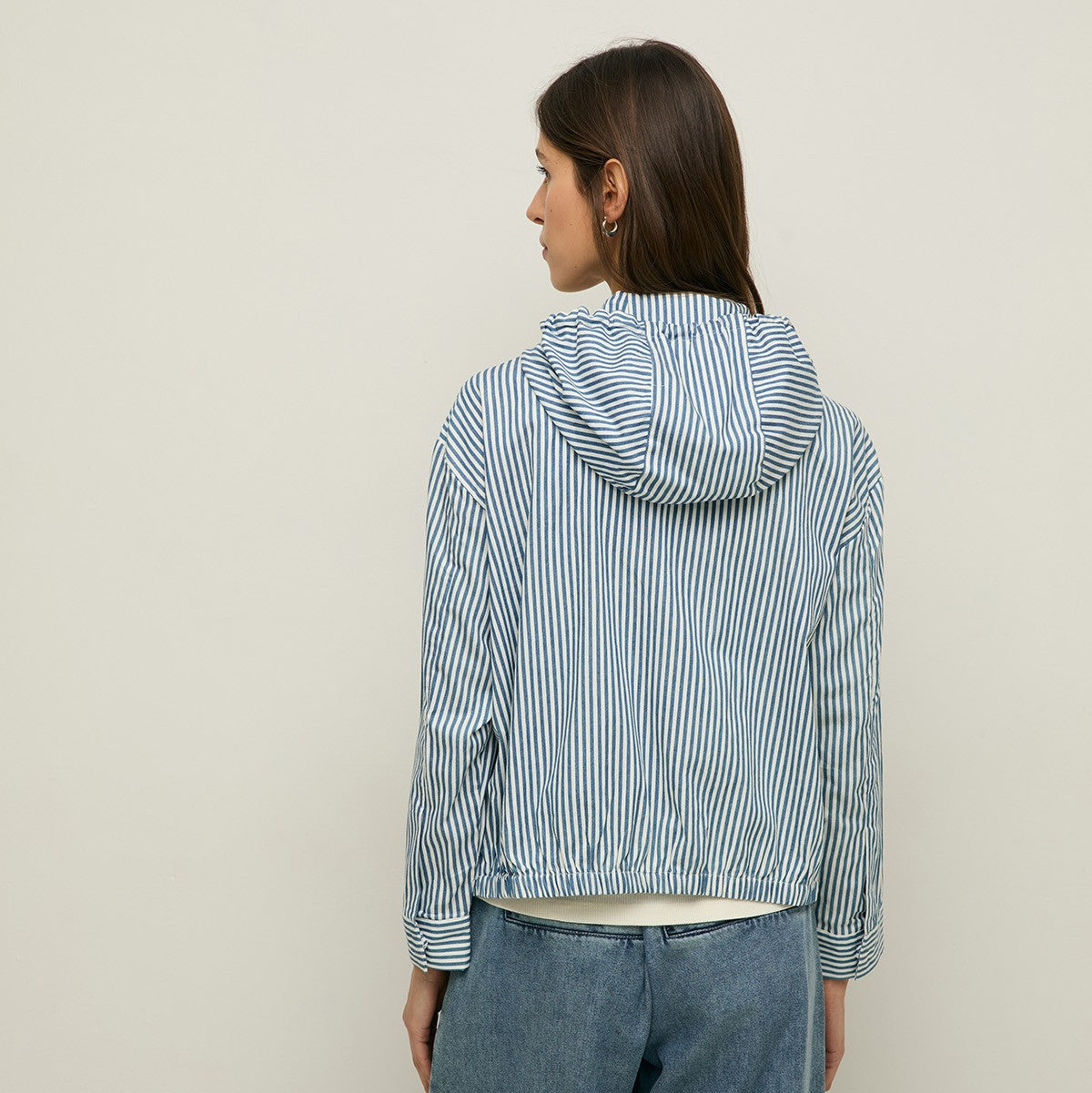 Striped Cotton Hoodie