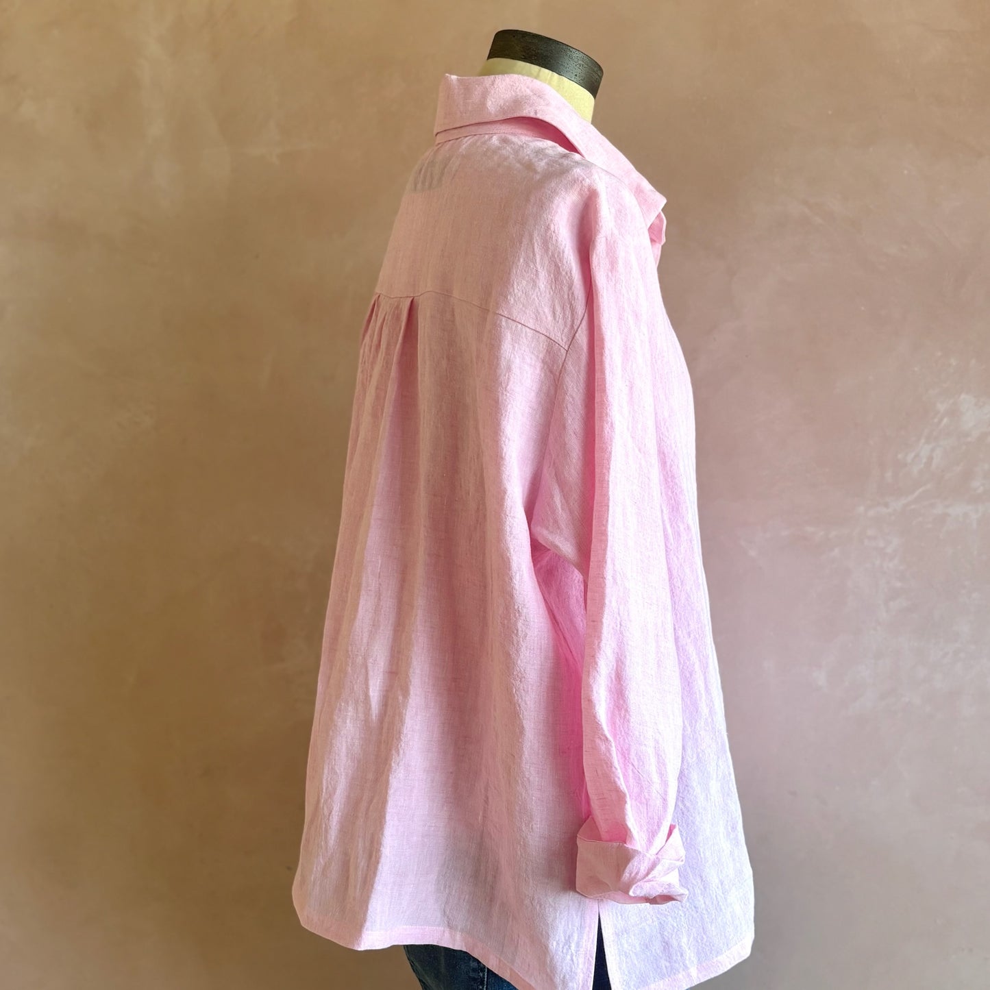 Women’s Irish Linen Shirt Candy Pink