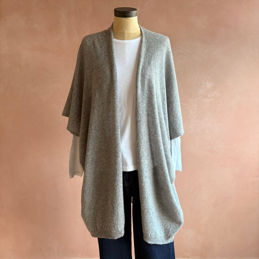 Cashmere Sleeveless Cardigan Grey