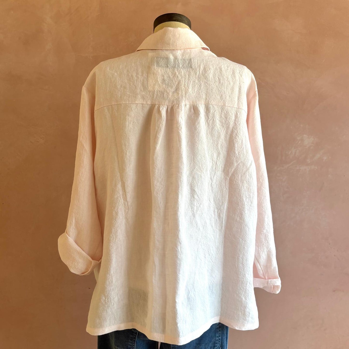 Women’s Irish Linen Shirt Pale Pink