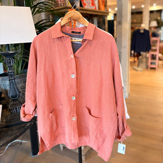 Barndance Irish Linen Shacket