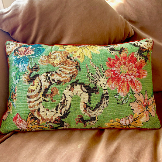 Tapestry Style Cushion - Dragon