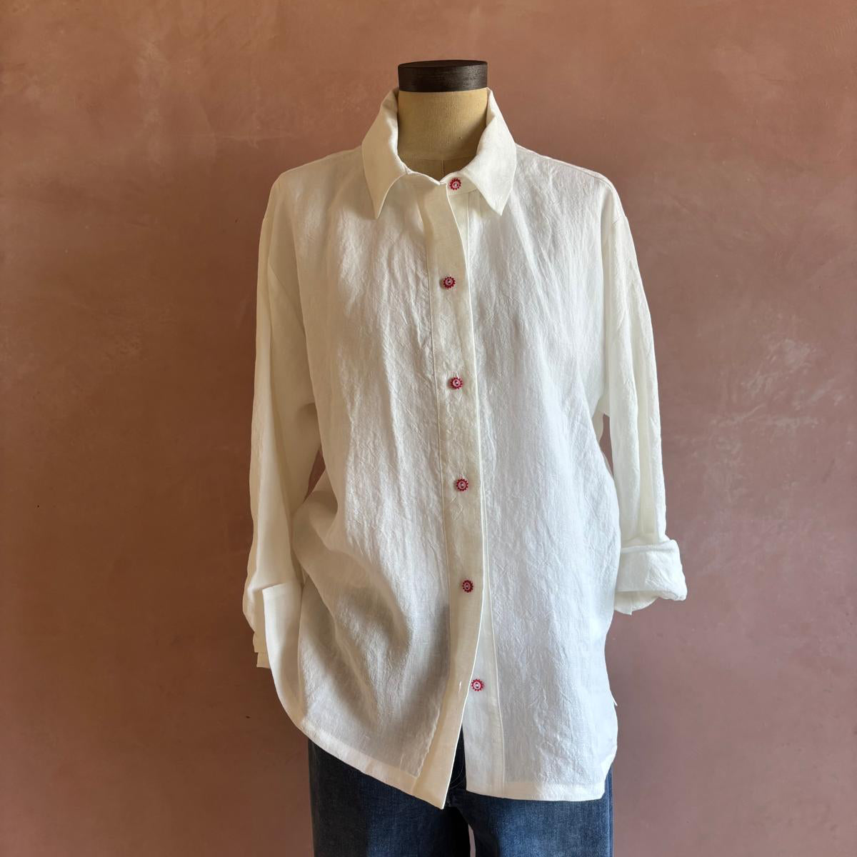 Women’s Irish Linen Shirt Off White