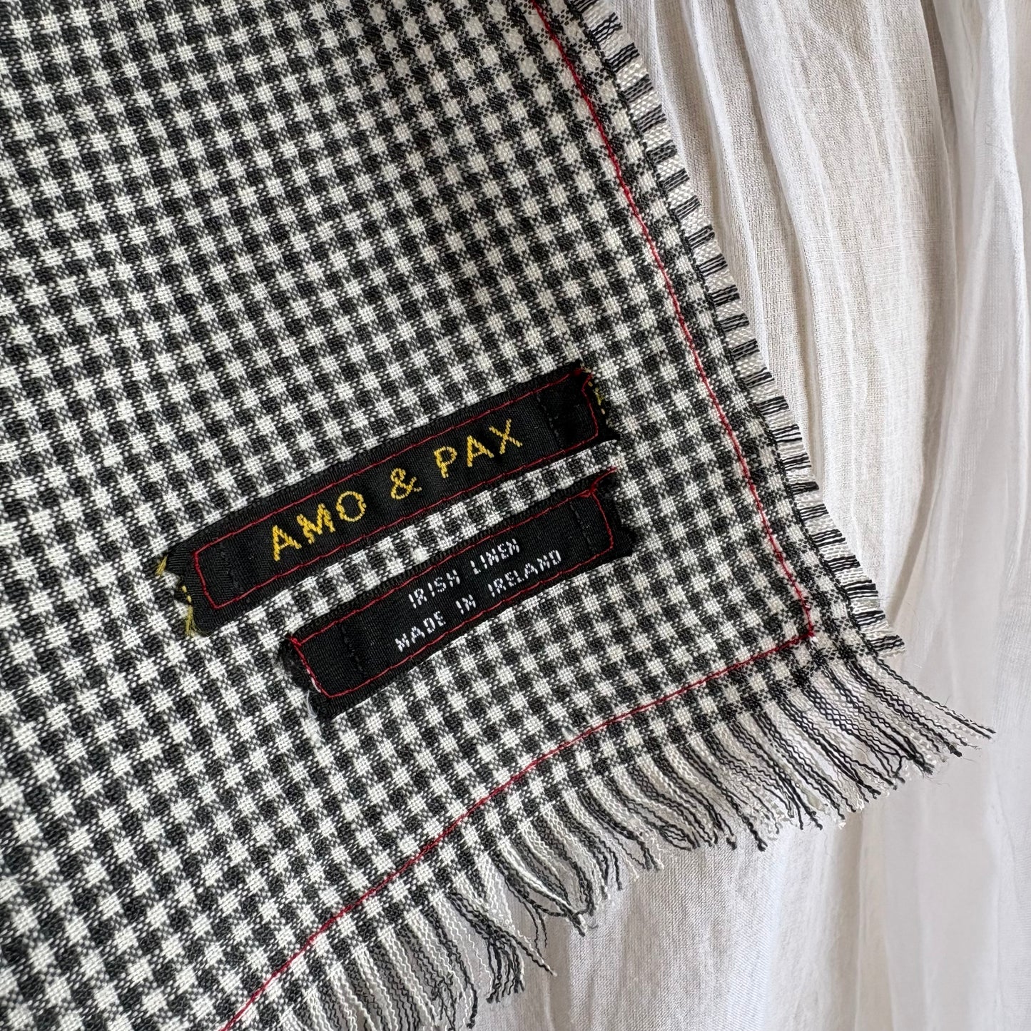 Irish Linen Barndance Scarf Charcoal | Wexford Woven