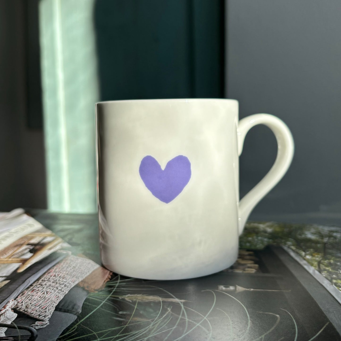 Small Heart Violet Mug