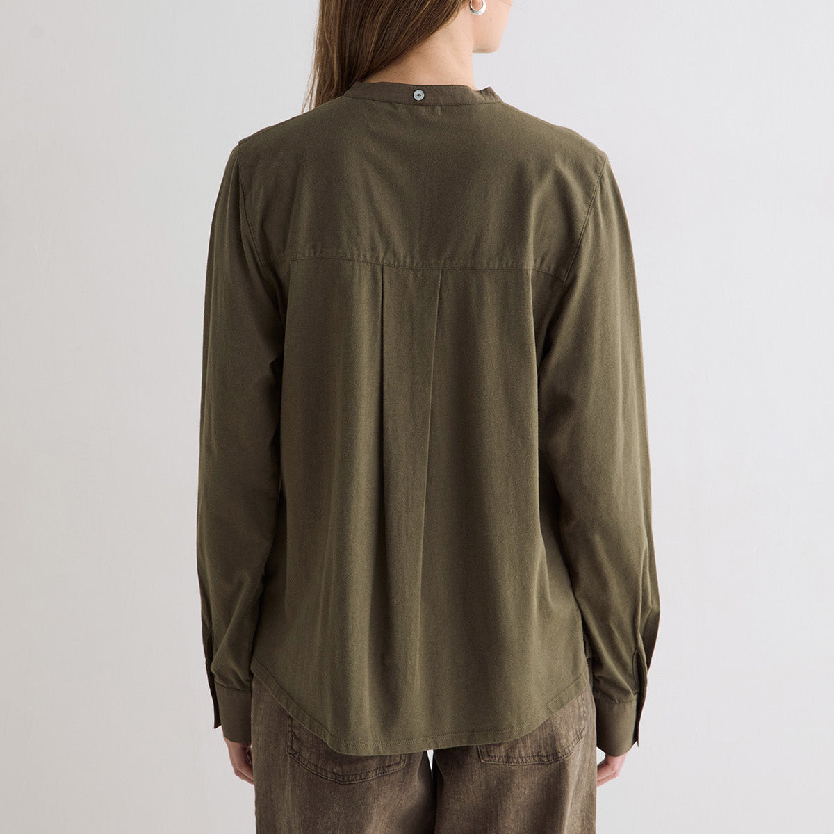 Women’s Cotton Shirt with Removable Scarf