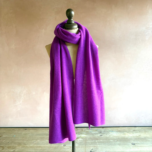 100% Cashmere Scarf - Plum