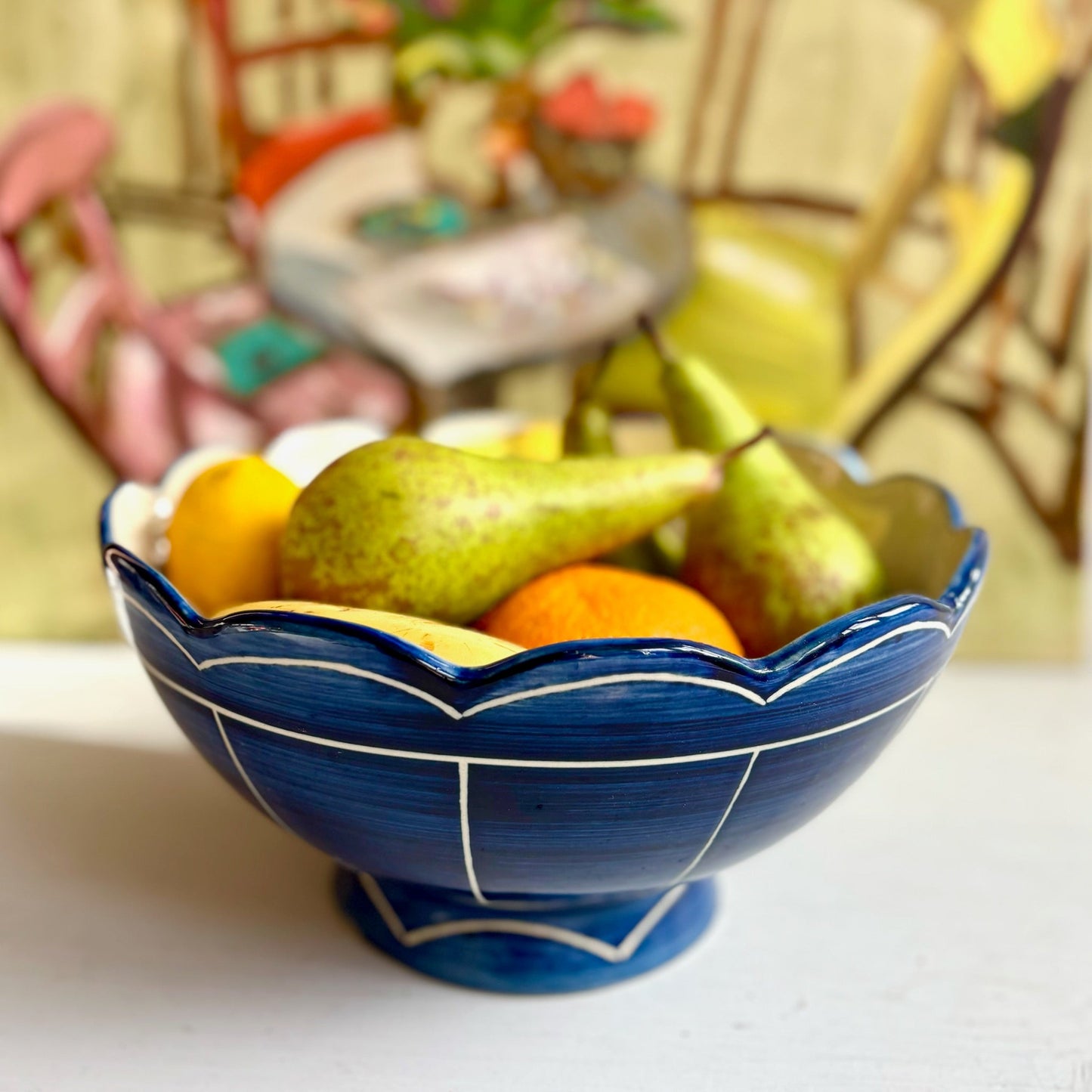 Scalloped Pottery Bowl