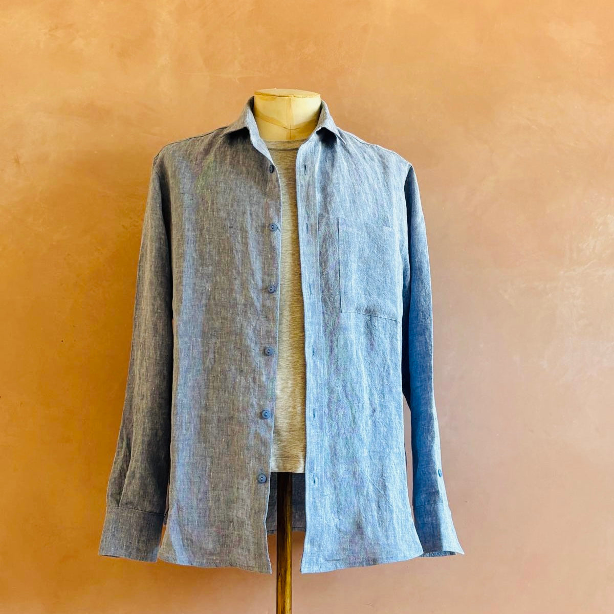 Men’s Irish Blue Linen Shirt