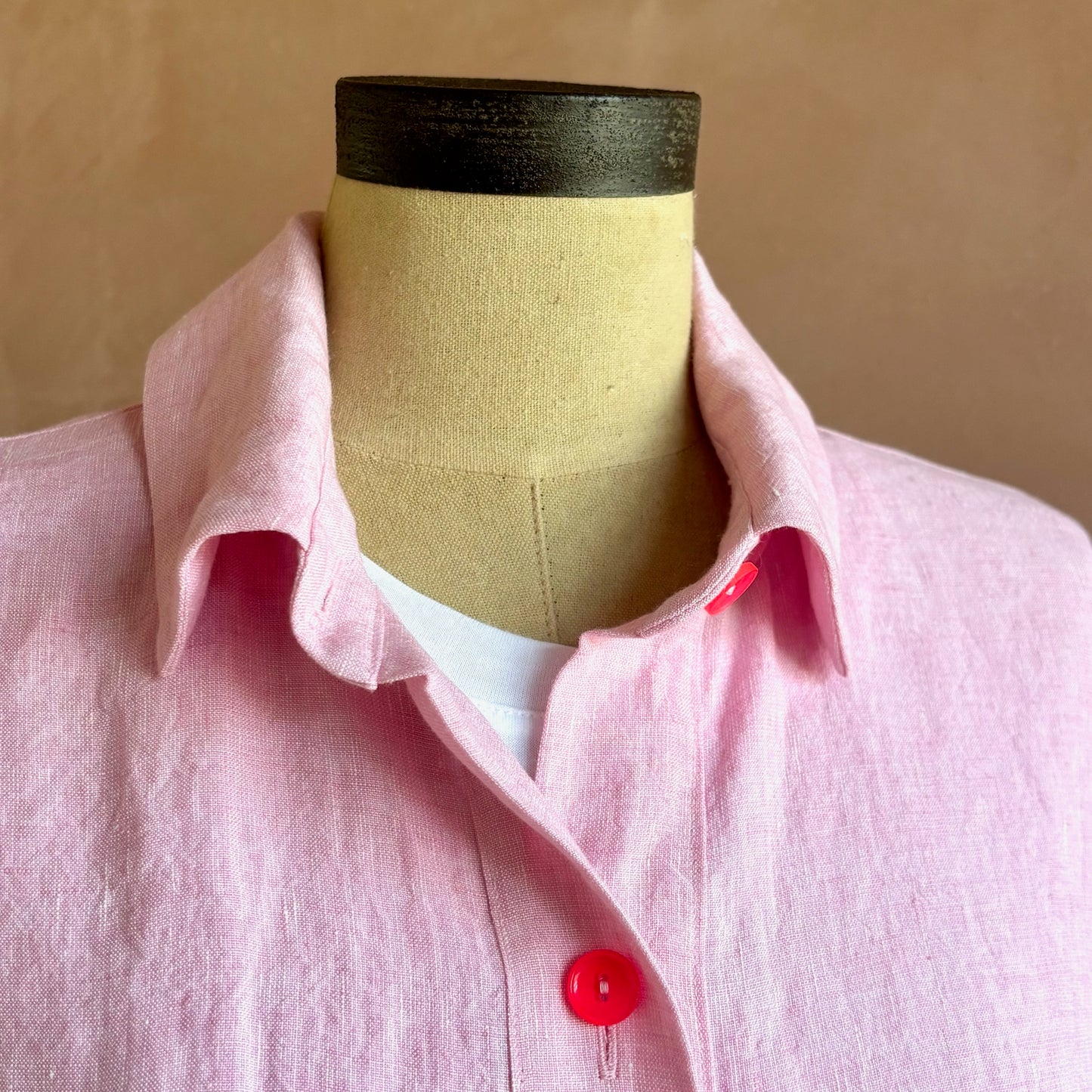 Women’s Irish Linen Shirt Candy Pink
