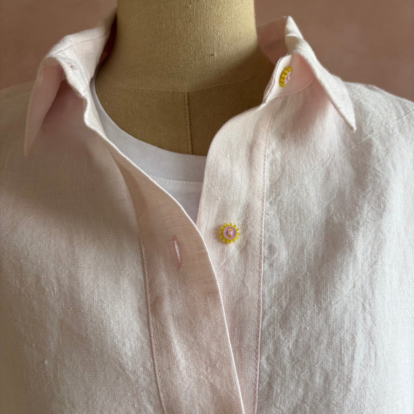 Women’s Irish Linen Shirt Pale Pink