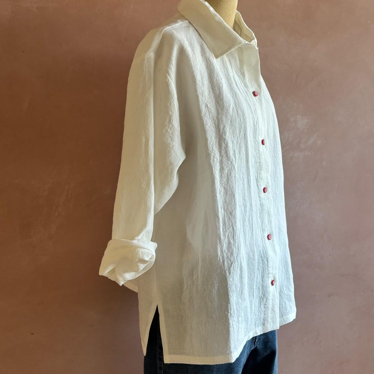 Women’s Irish Linen Shirt Off White