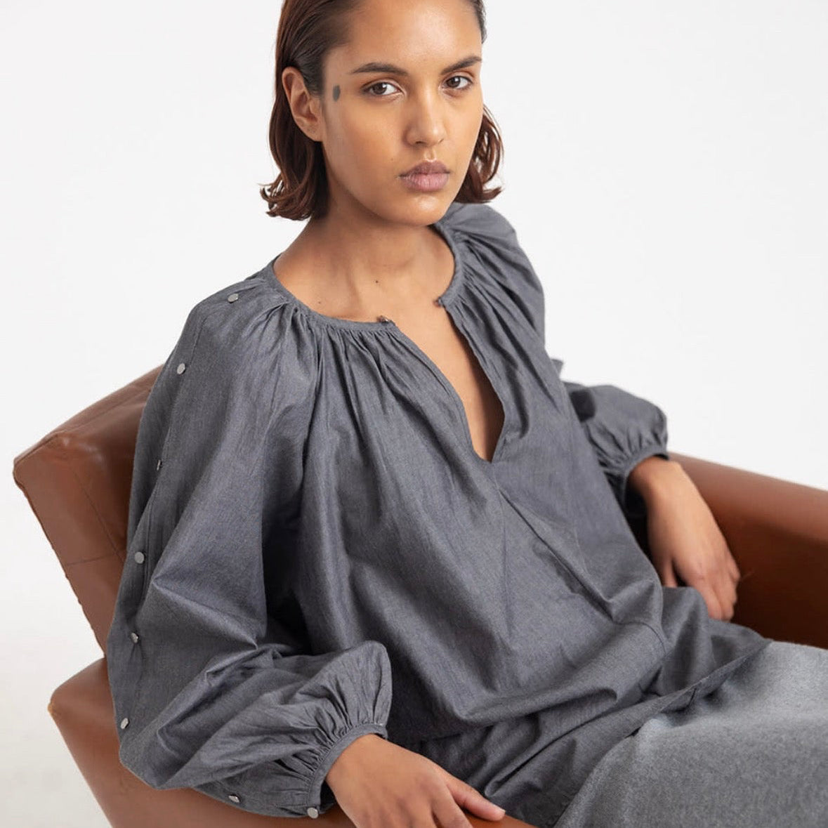 100% Cotton Dusky Grey Shirt
