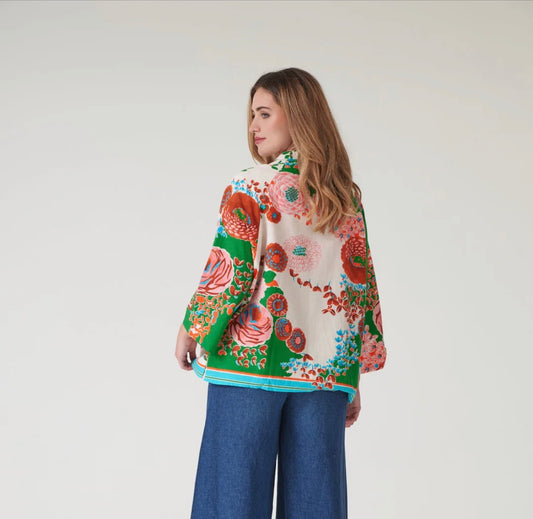 Kitsch Bouquet Green Summer Jacket