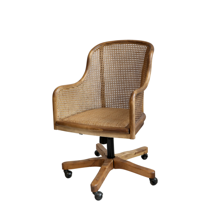French wicker office chair