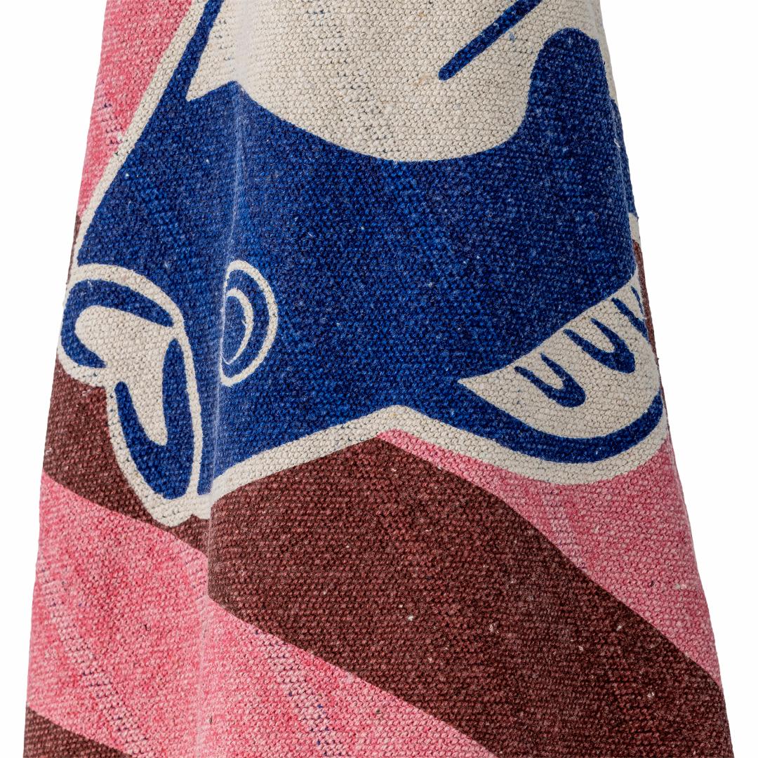 Stripy Marine Throw, Recycled Cotton