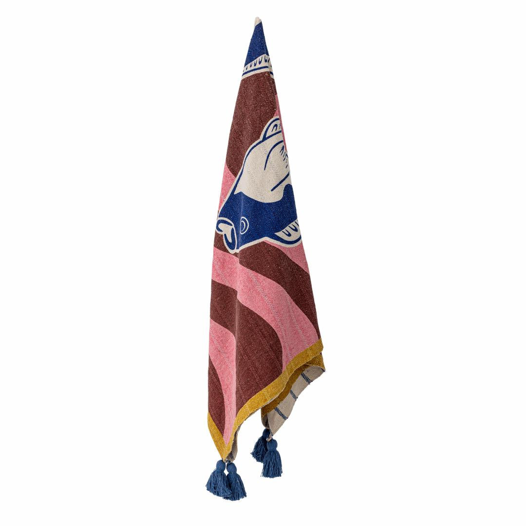 Stripy Marine Throw, Recycled Cotton