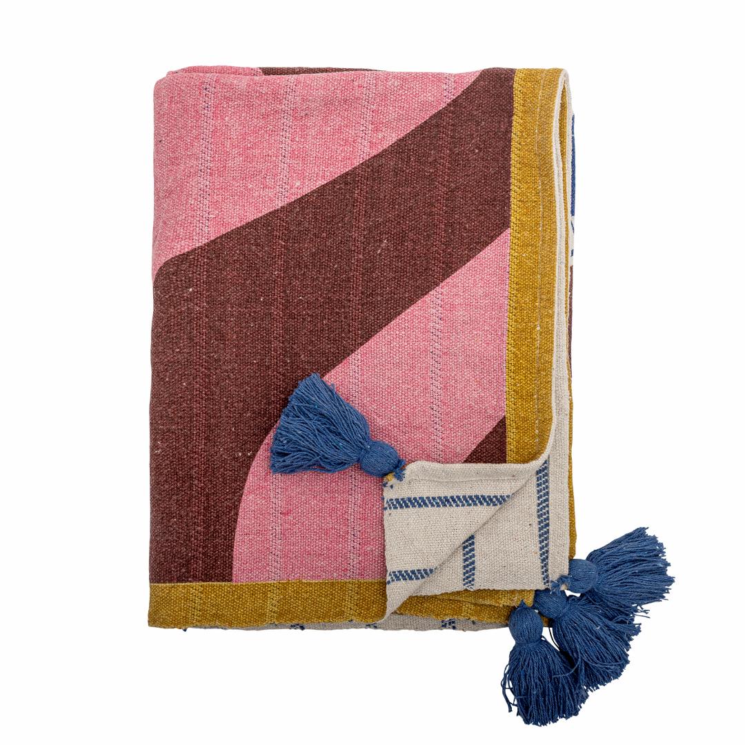 Stripy Marine Throw, Recycled Cotton