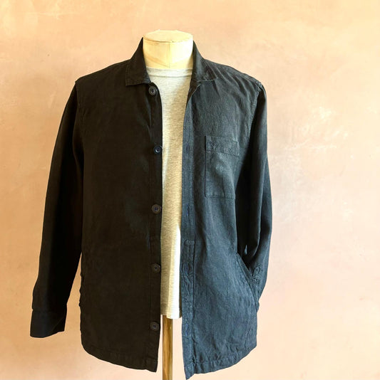 Men’s Irish Linen Shacket - Black