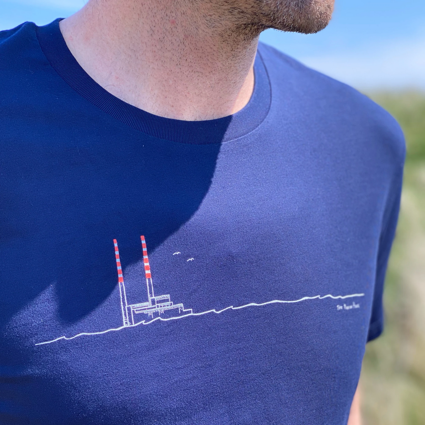 Pigeon House Tee Shirt in French Navy