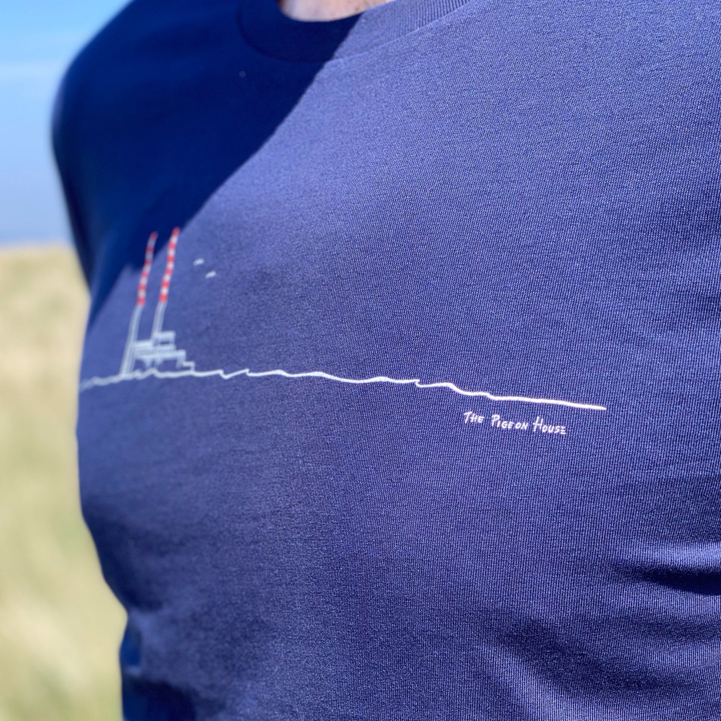 Pigeon House Tee Shirt in French Navy