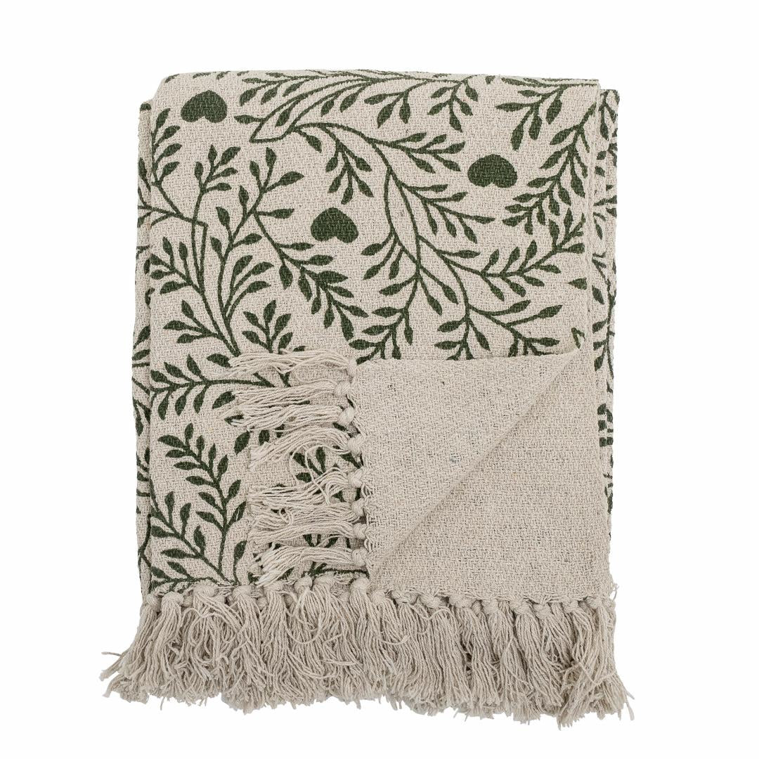 Recycled Cotton Throw - Green