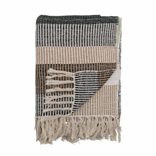 Block Stripe Throw, Recycled Cotton
