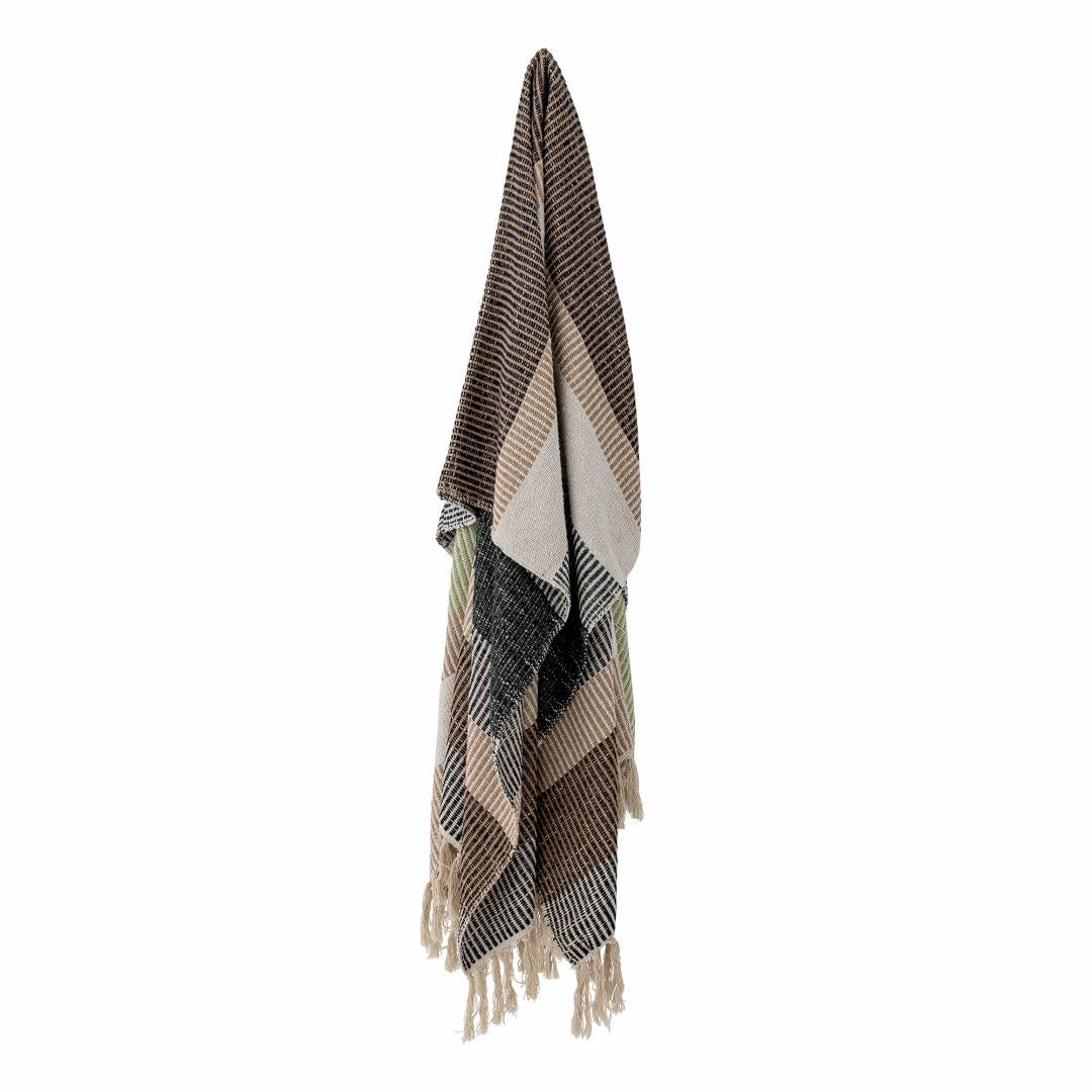 Block Stripe Throw, Recycled Cotton
