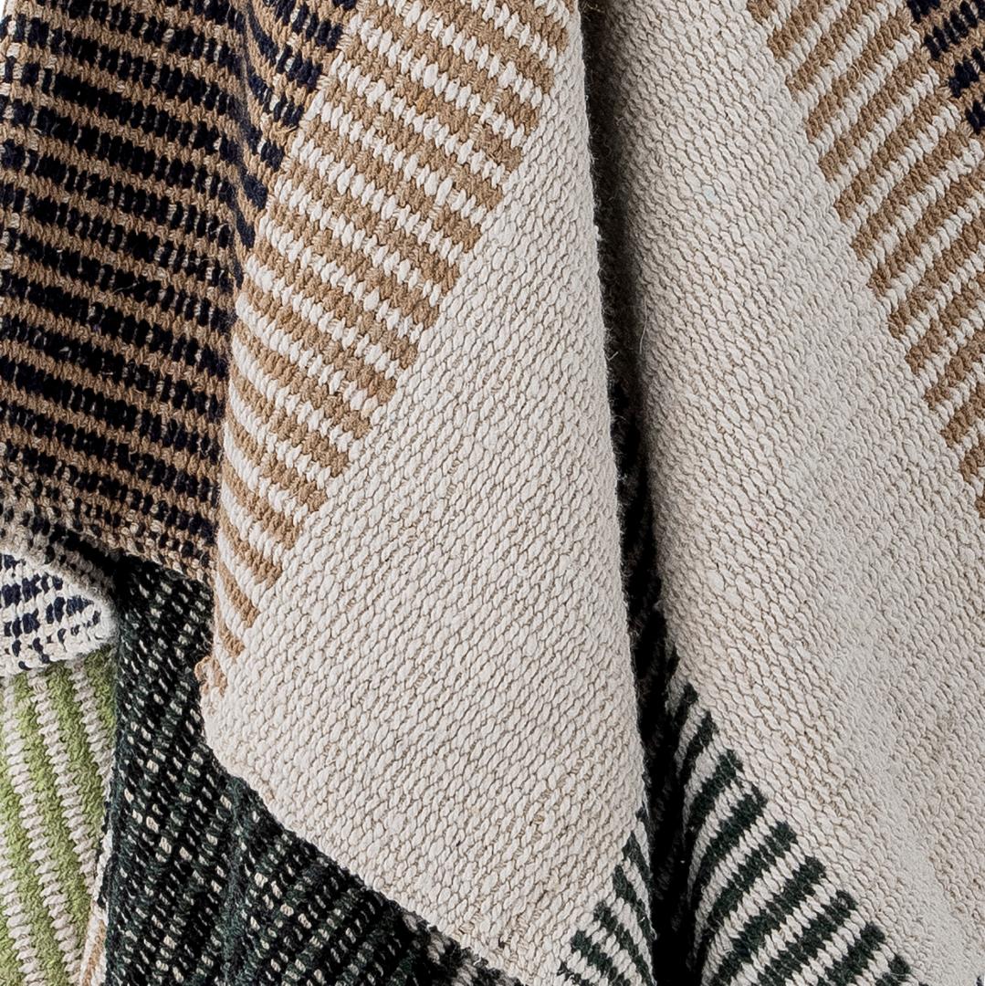 Block Stripe Throw, Recycled Cotton