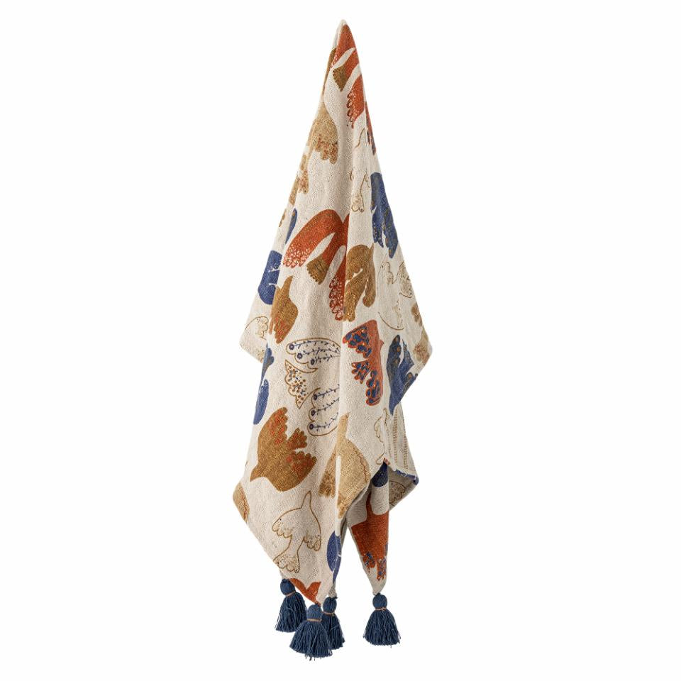 Recycled Cotton Tasseled Throw